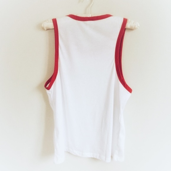 Boho Retro White Red Rainbow Tank Top NEW!! - Picture 3 of 4